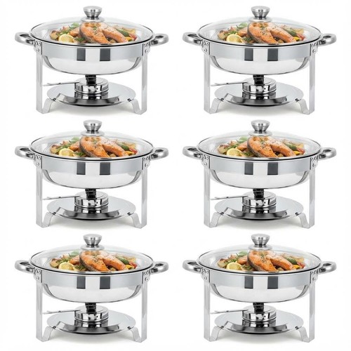 6pcs round stainless steel - 6pcs,
