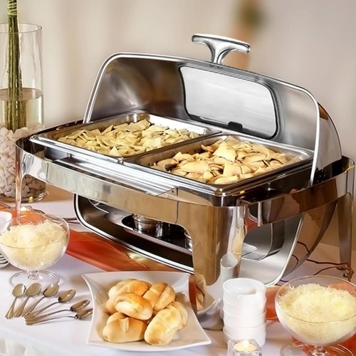 9qt roll top chafing dish - 9qt,