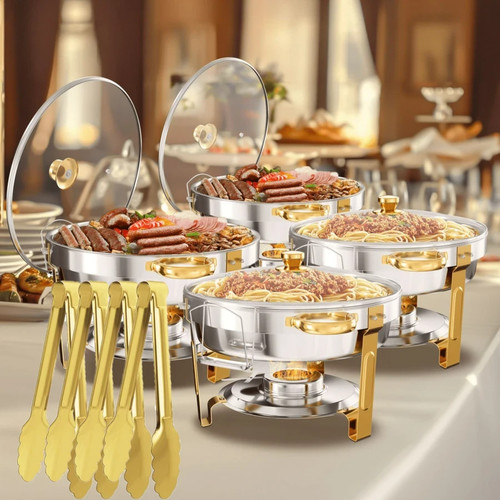 Round chafing dishes - round,